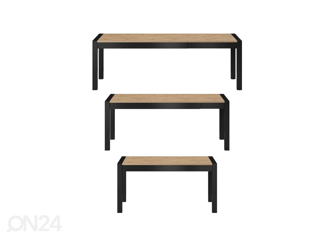 Jatkettava ruokapöytä 160-240x90 cm kuvasuurennos