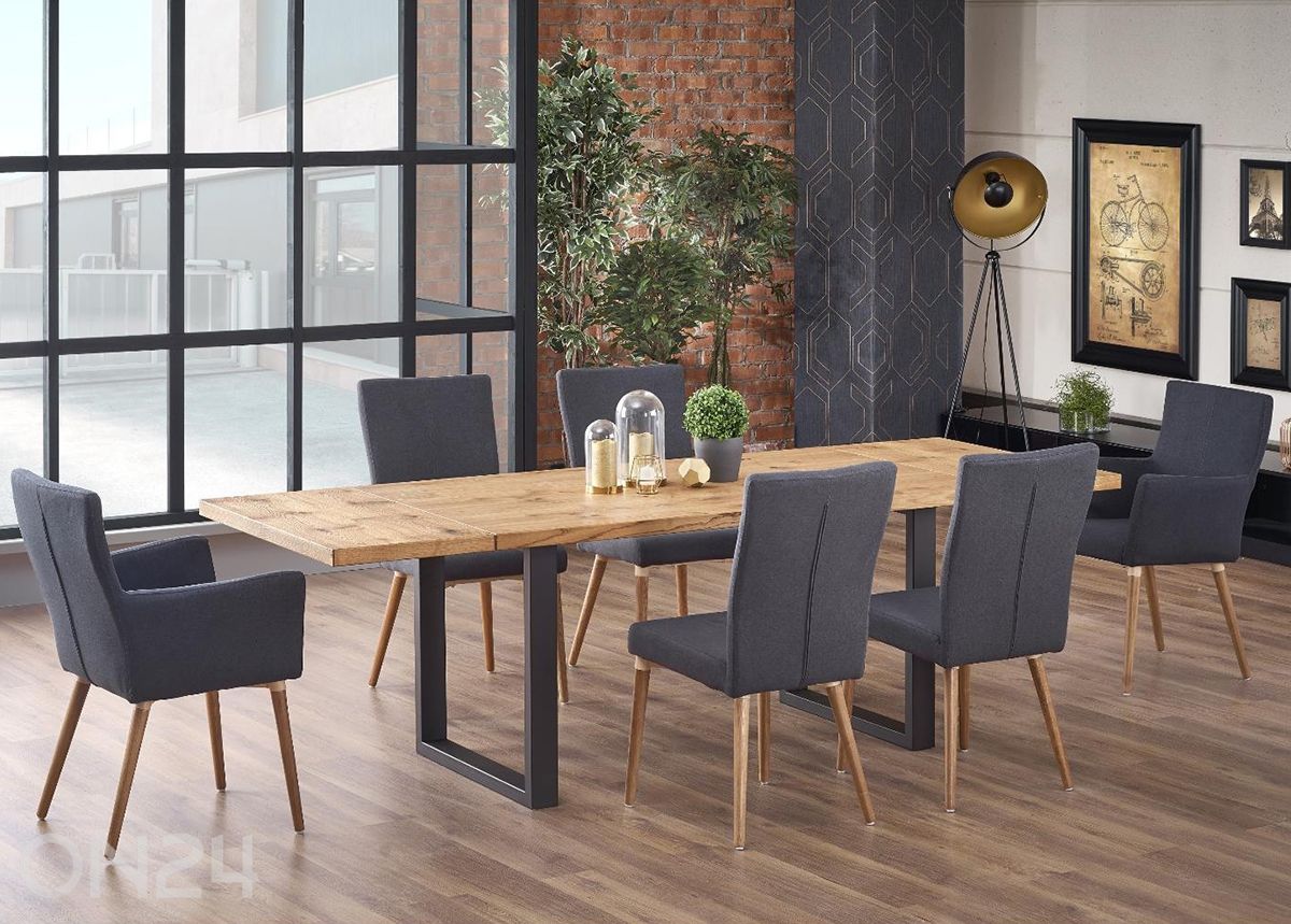 Jatkettava ruokapöytä 160/250x90 cm kuvasuurennos