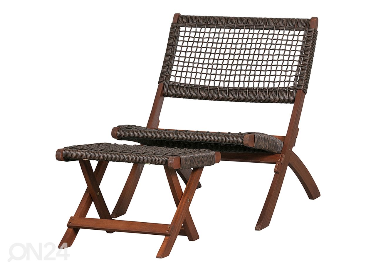 Jatkettava ruokapöytä 75x129-163 cm + 2 tuolia + 2 penkkiä kuvasuurennos