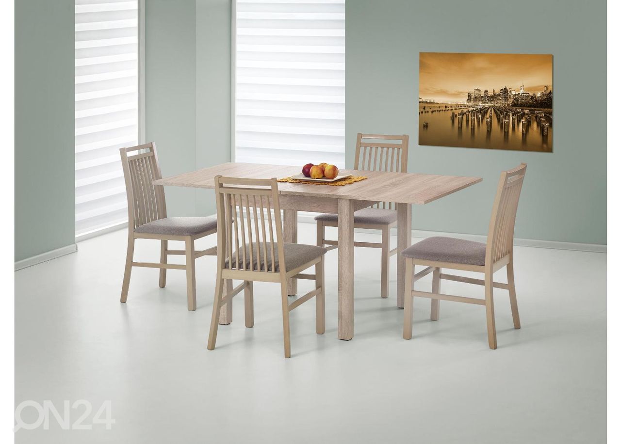 Jatkettava ruokapöytä 80/160x80 cm kuvasuurennos