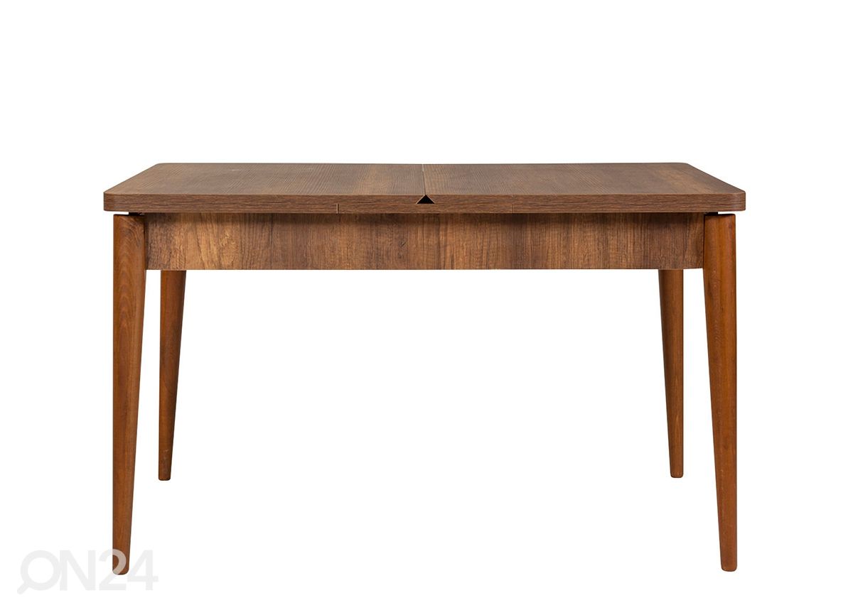 Jatkettava ruokapöytä 80x130-165 cm + 2 tuolia + 2 penkkiä kuvasuurennos