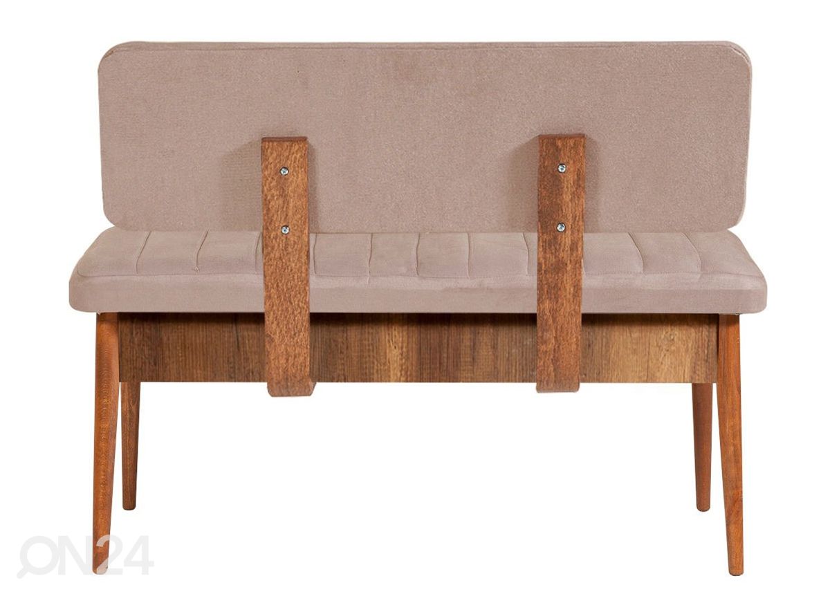 Jatkettava ruokapöytä 80x130-165 cm + 2 tuolia + 2 penkkiä kuvasuurennos