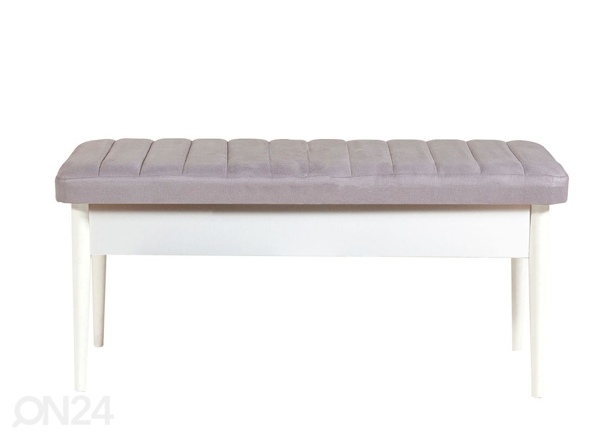 Jatkettava ruokapöytä 80x130-165 cm + 2 tuolia + 2 penkkiä kuvasuurennos