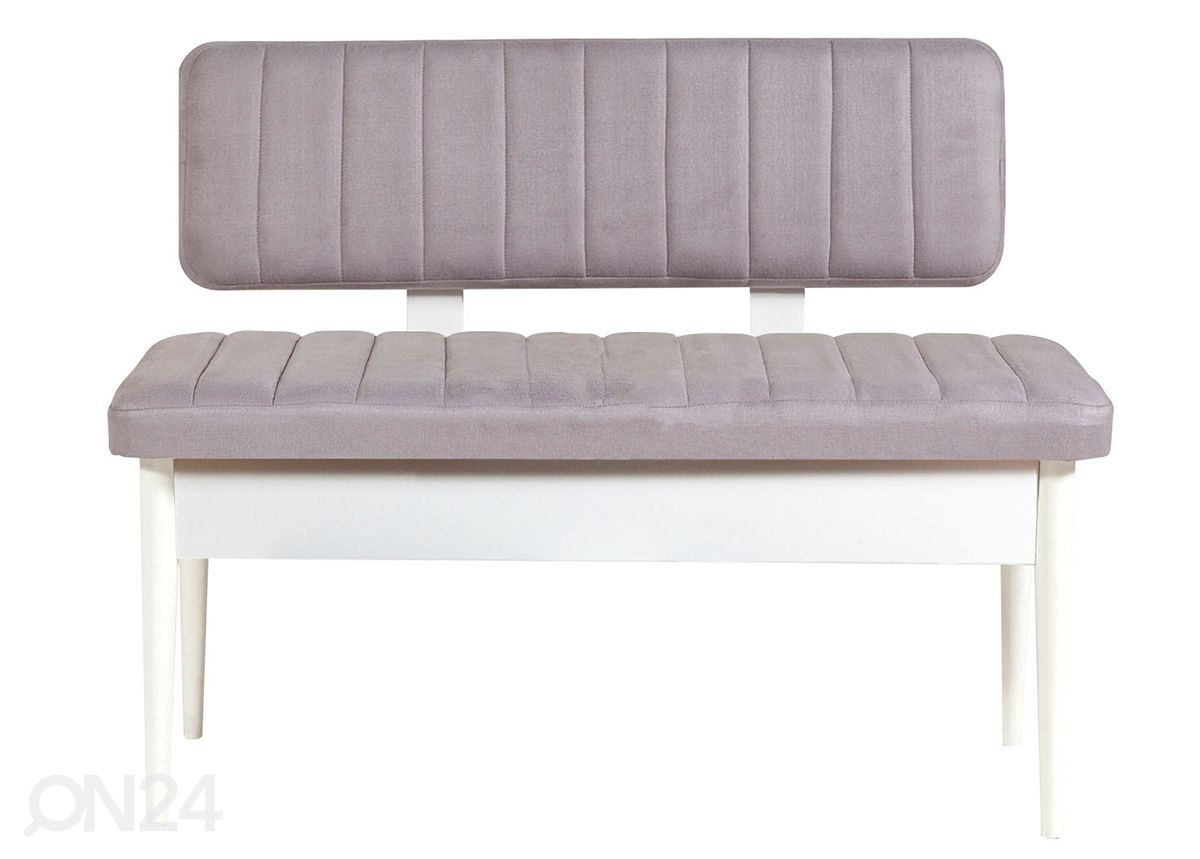 Jatkettava ruokapöytä 80x130-165 cm + 2 tuolia + 2 penkkiä kuvasuurennos