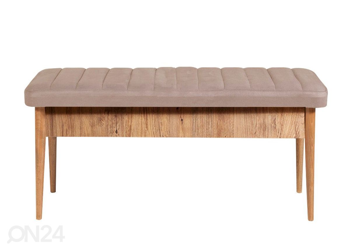 Jatkettava ruokapöytä 80x130-165 cm + 2 tuolia + 2 penkkiä kuvasuurennos