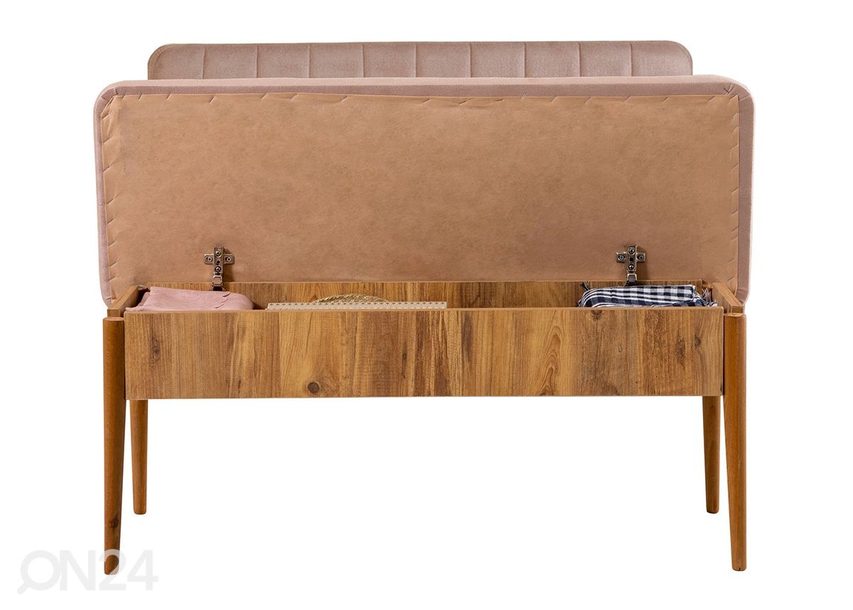 Jatkettava ruokapöytä 80x130-165 cm + 2 tuolia + 2 penkkiä kuvasuurennos