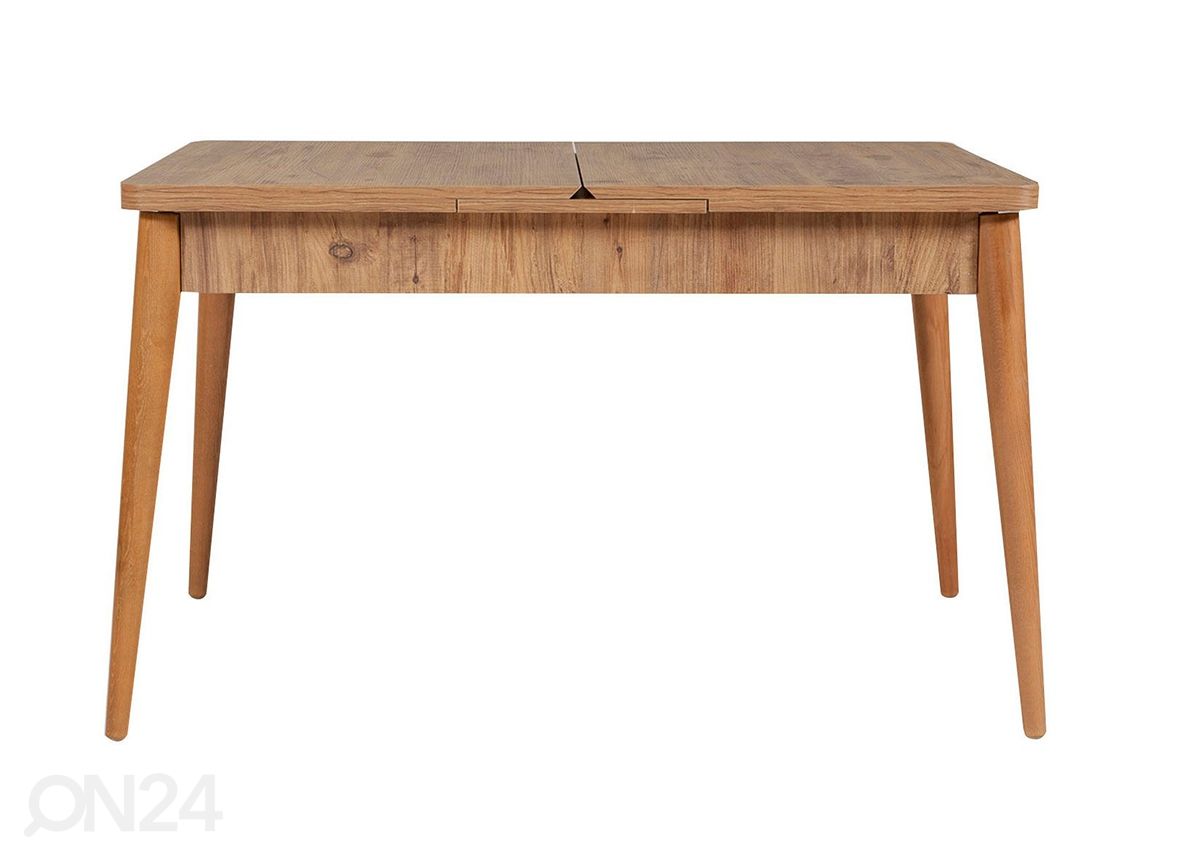 Jatkettava ruokapöytä 80x130-165 cm + 2 tuolia + 2 penkkiä kuvasuurennos
