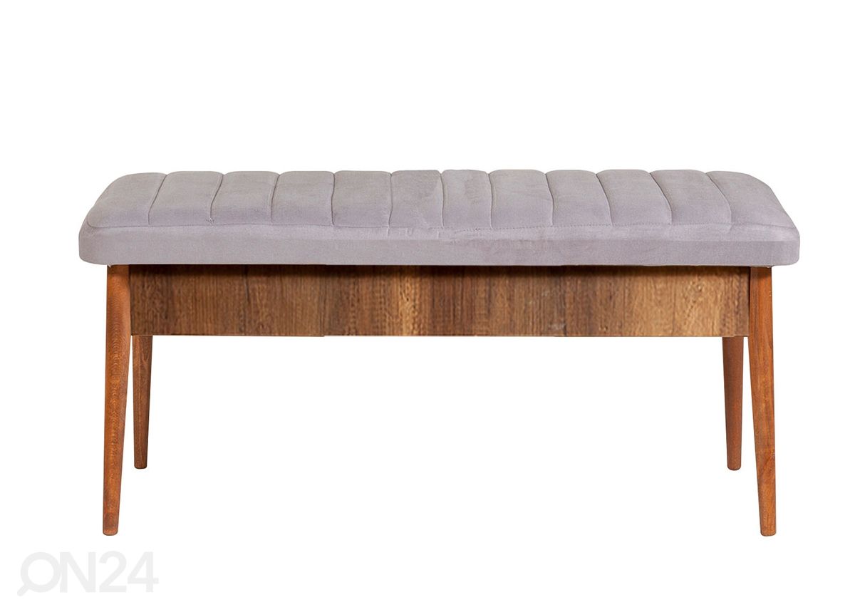 Jatkettava ruokapöytä 80x130-165 cm + 2 tuolia + 2 penkkiä kuvasuurennos