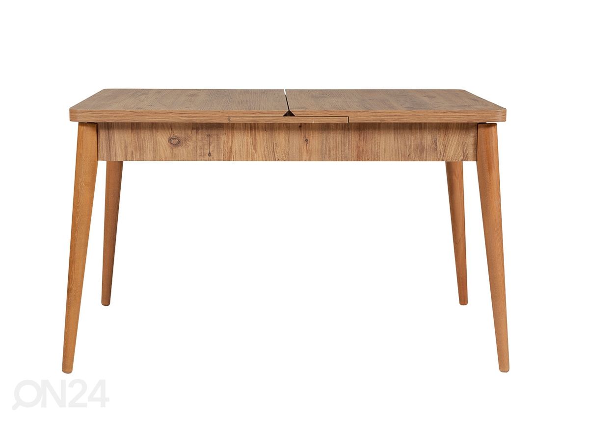 Jatkettava ruokapöytä 80x130-165 cm + 2 tuolia + penkki kuvasuurennos