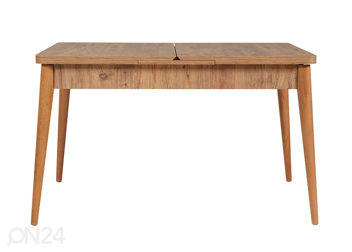 Jatkettava ruokapöytä 80x130-165 cm + 2 tuolia + penkki kuvasuurennos