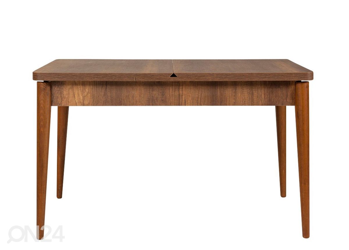 Jatkettava ruokapöytä 80x130-165 cm + 2 tuolia + penkki kuvasuurennos