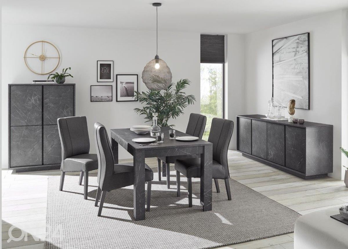Jatkettava ruokapöytä Carrara 137-185x90 cm kuvasuurennos