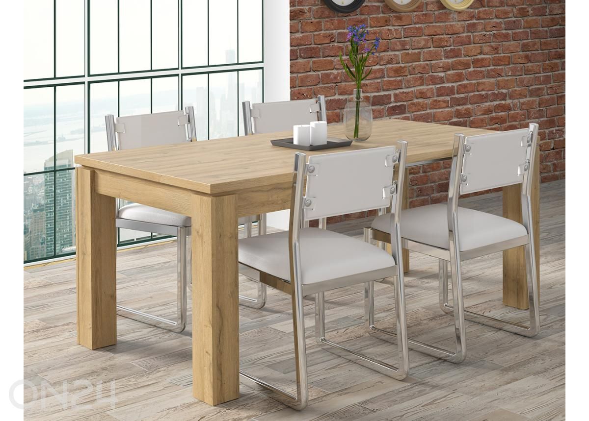 Jatkettava ruokapöytä Havanna 90x90/180 cm kuvasuurennos