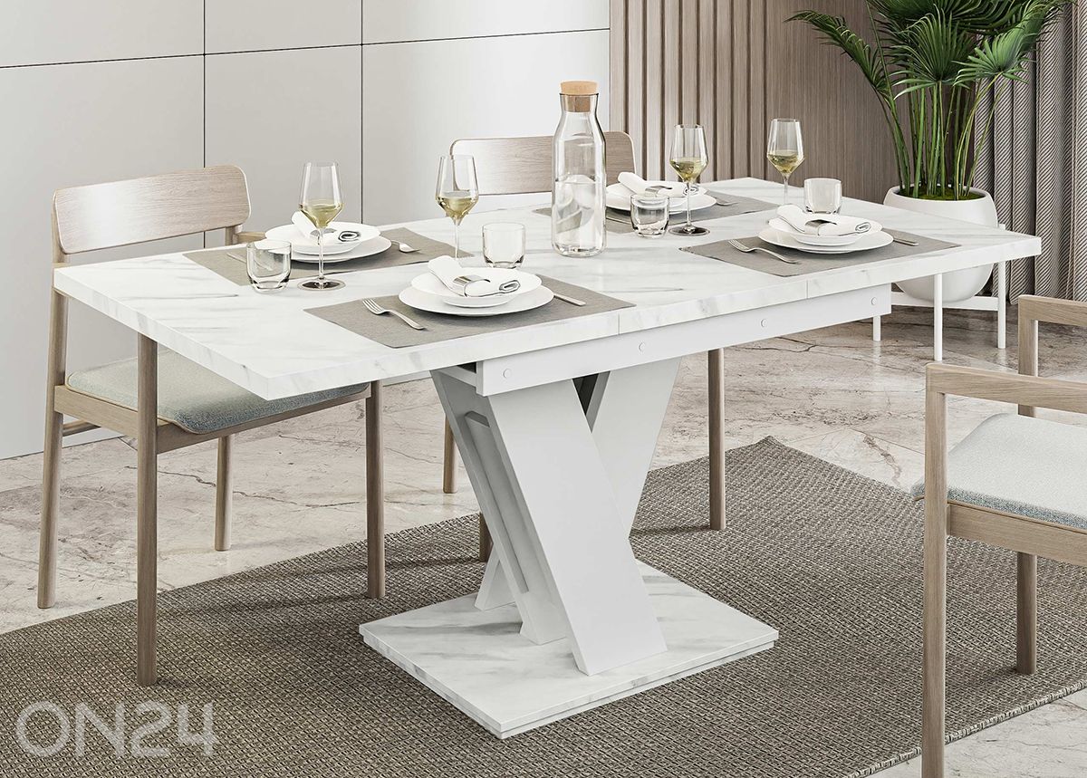 Jatkettava ruokapöytä Mas 80x120/160 cm kuvasuurennos