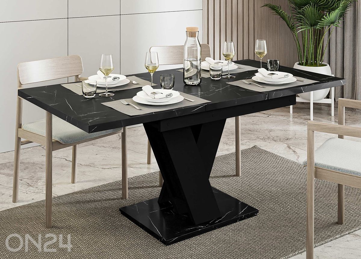 Jatkettava ruokapöytä Mas 80x120/160 cm kuvasuurennos