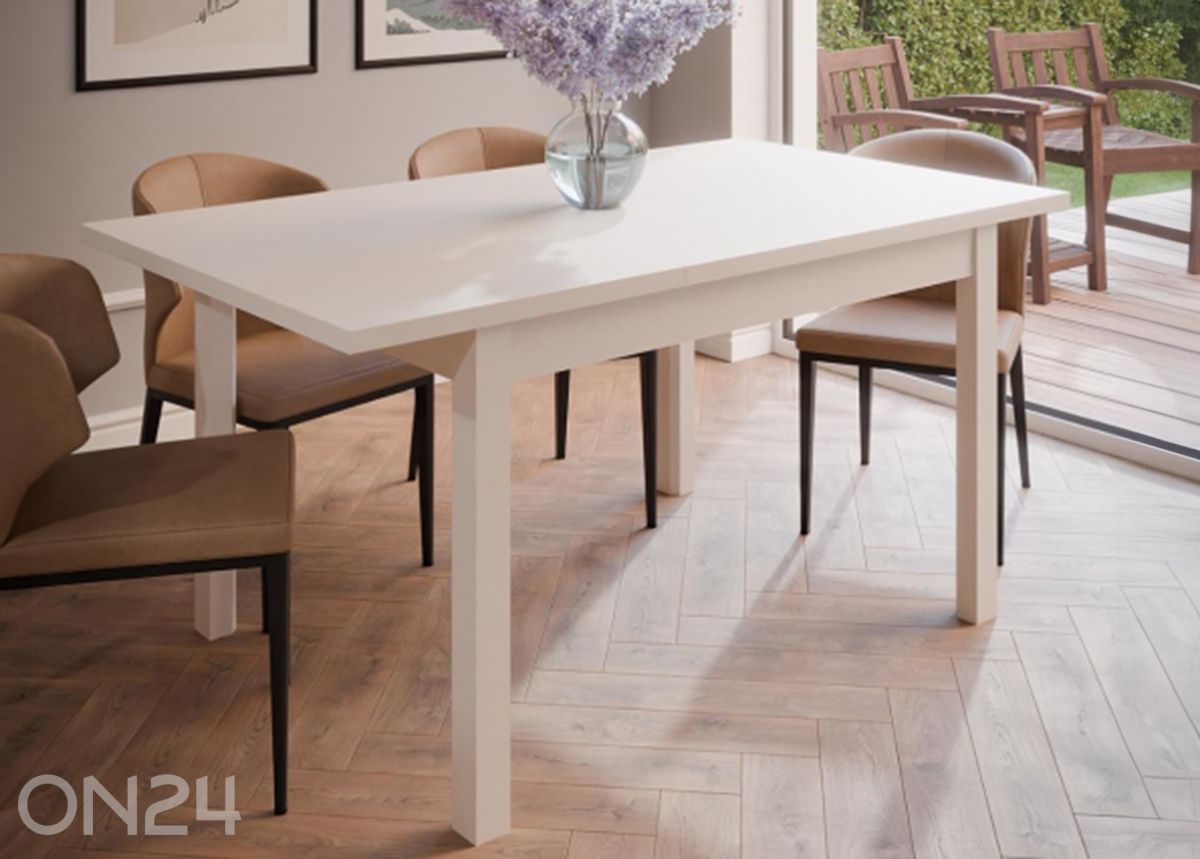 Jatkettava ruokapöytä Oak Squere 80x120/160 cm kuvasuurennos
