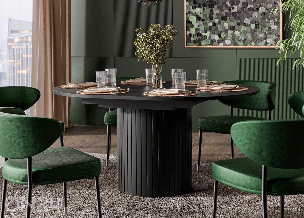 Jatkettava ruokapöytä Zante 120x120/160 cm kuvasuurennos