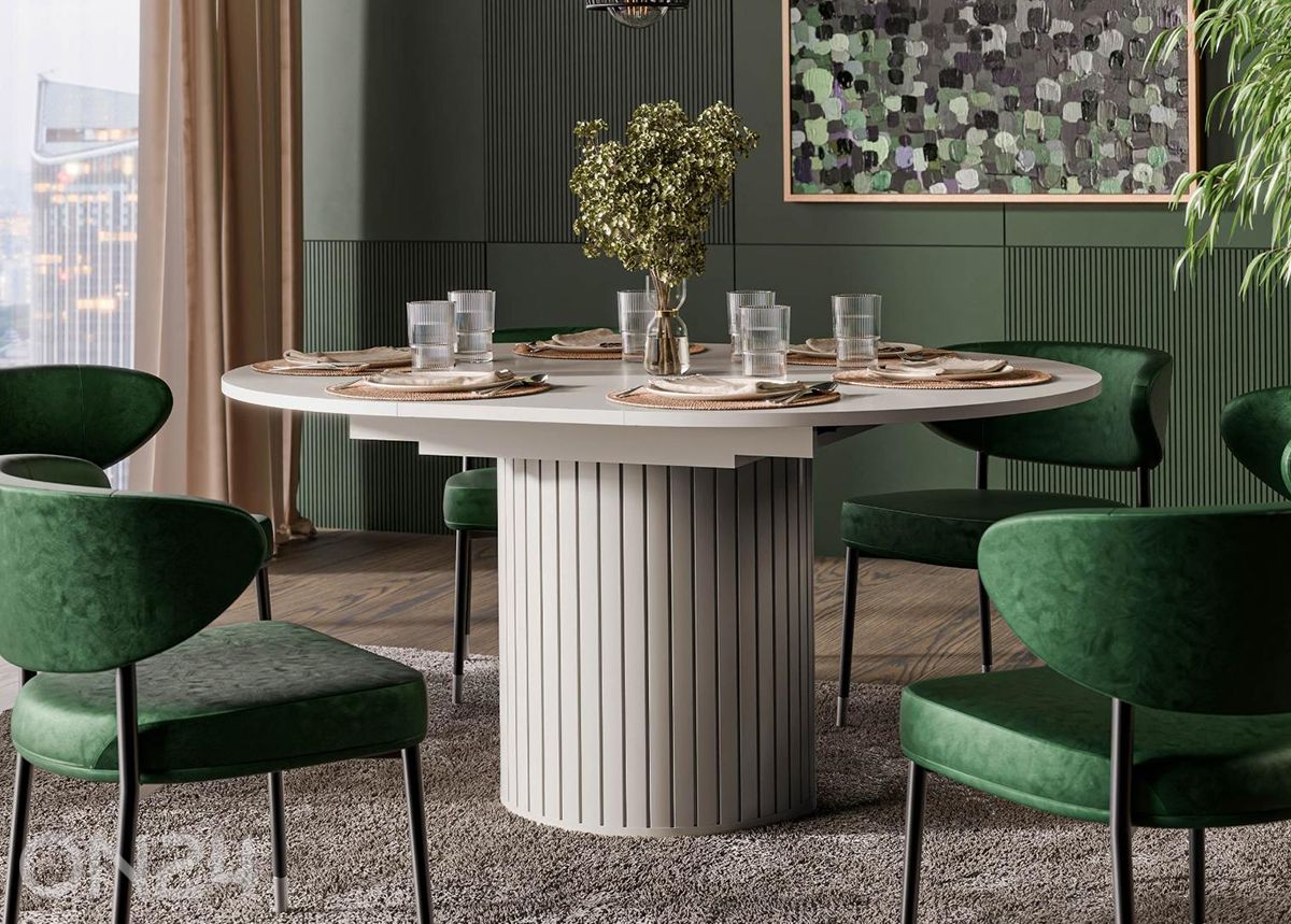 Jatkettava ruokapöytä Zante 120x120/160 cm kuvasuurennos