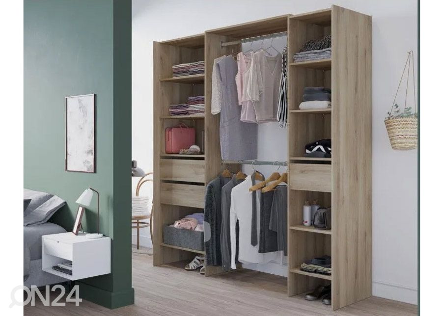 Jatkettava vaatekaappijärjestelmä Miami 192 cm kuvasuurennos