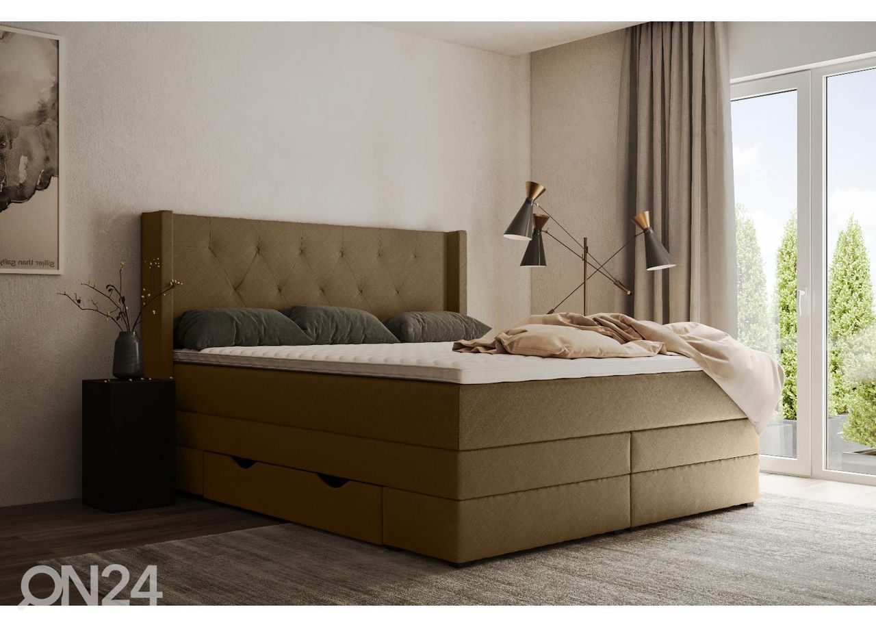Jenkkisänky vuodevaatelaatikoilla Sanna 200x210 cm kuvasuurennos