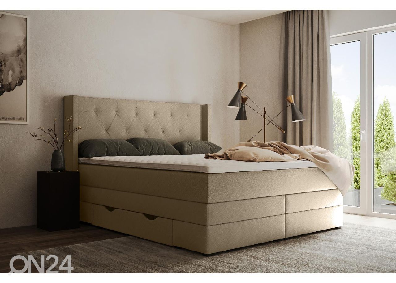 Jenkkisänky vuodevaatelaatikoilla Sanna 200x210 cm kuvasuurennos