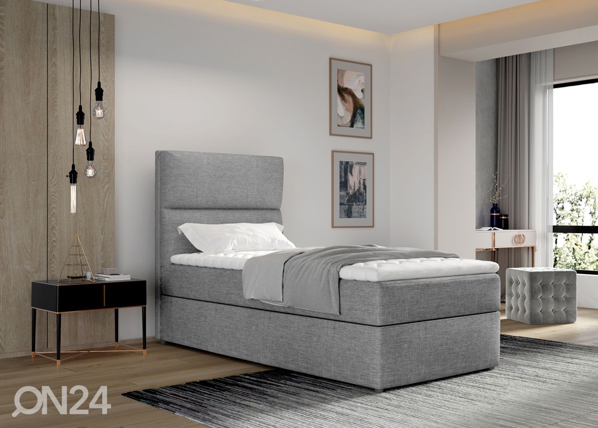 Jenkkisänky vuodevaatelaatikolla 90x200 cm kuvasuurennos mitat