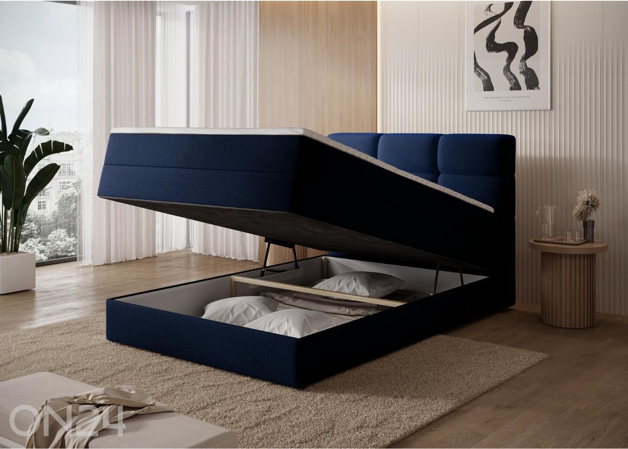 Jenkkisänky vuodevaatelaatikolla Kasped 140x200 cm kuvasuurennos