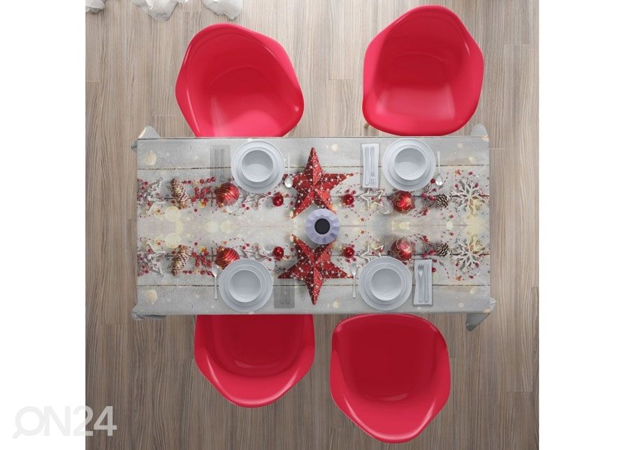 Joululiina RED STAR, 100x140 cm kuvasuurennos