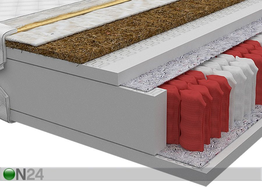 Joustinpatja Montalto Hard Multipocket 120x200 cm kuvasuurennos