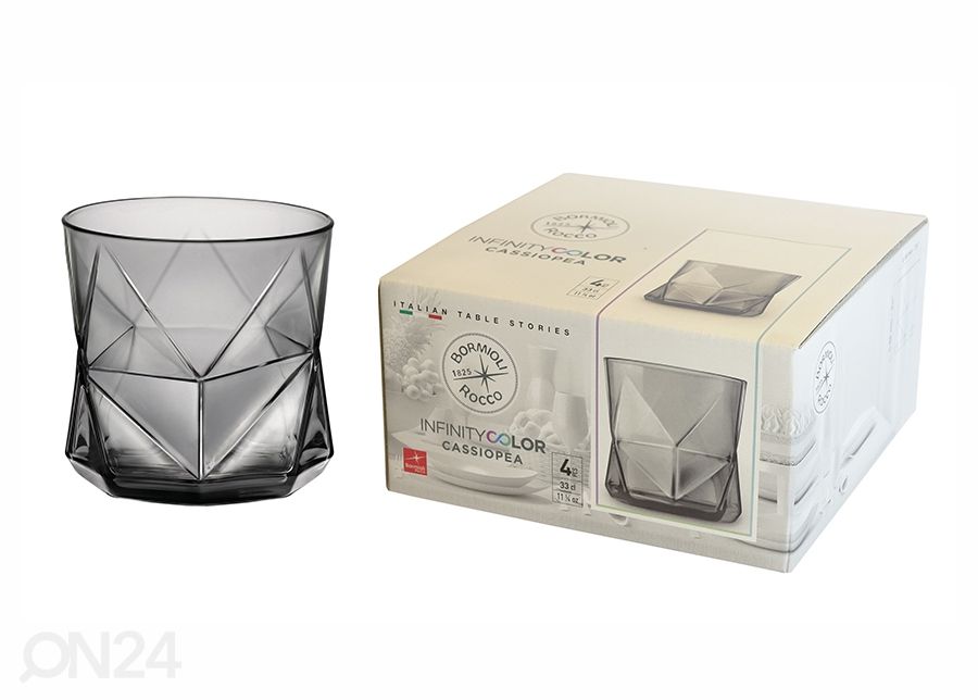 Juomalasi Bormioli Rocco Cassiopea Onyx 32 cl, 4 kpl kuvasuurennos