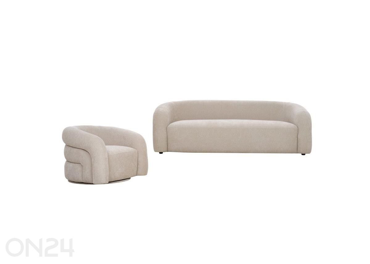 Kääntyvä nojatuoli Curvelo, beige kuvasuurennos