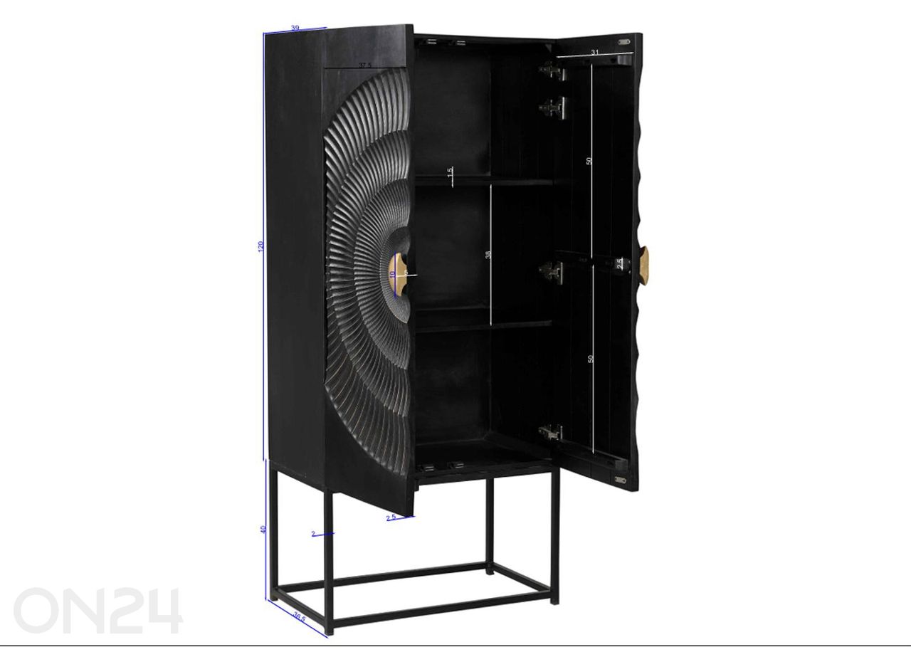 Kaappi Black Smooth 75 cm kuvasuurennos