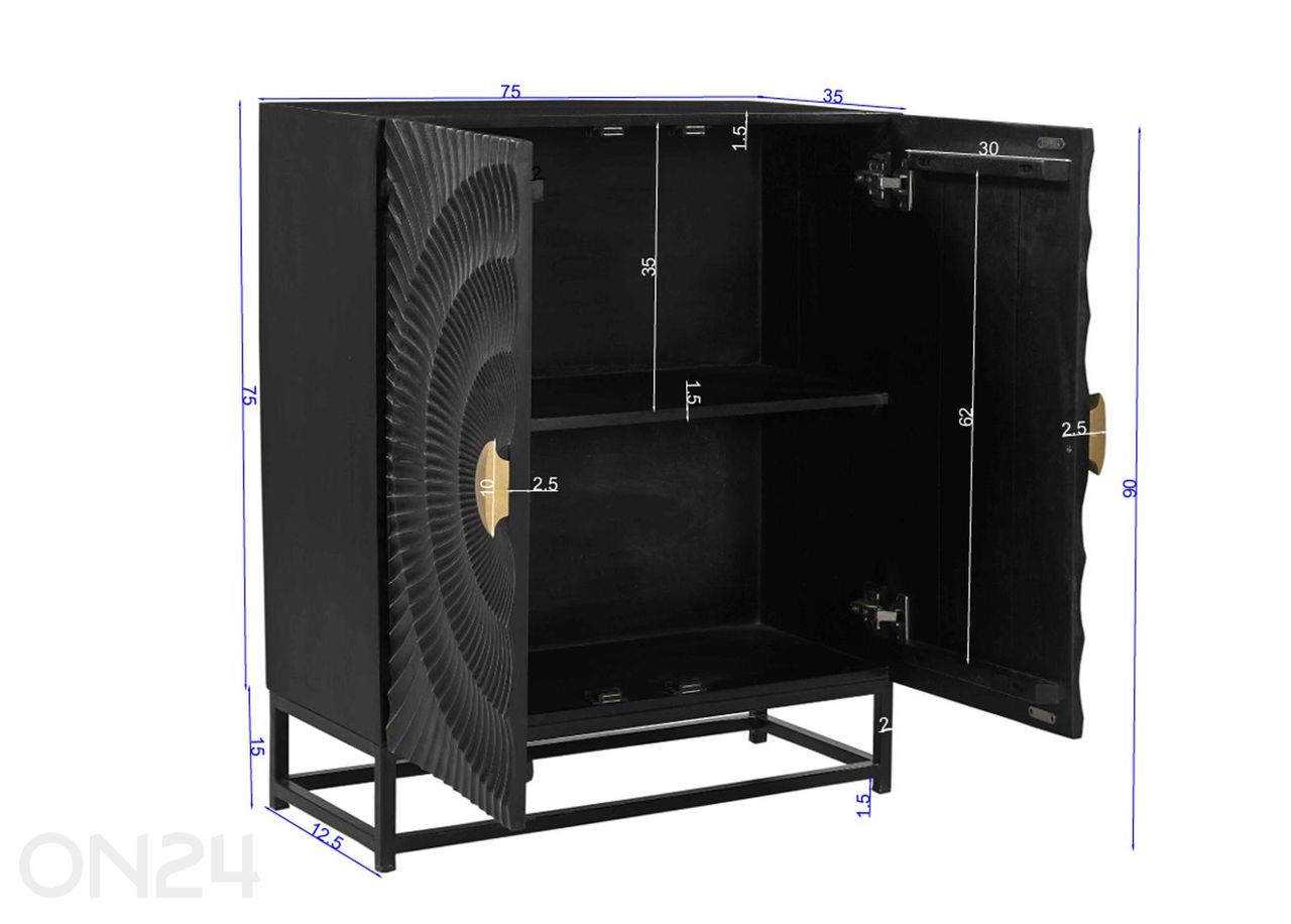 Kaappi Black Smooth 75 cm kuvasuurennos