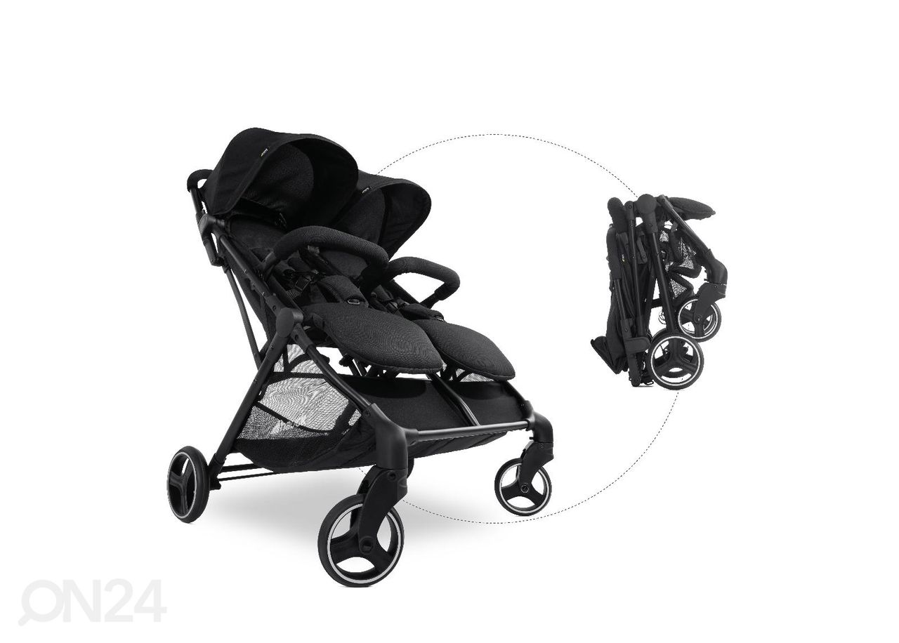 Kaksosrattaat Hauck Comfort Swift X Duo musta kuvasuurennos