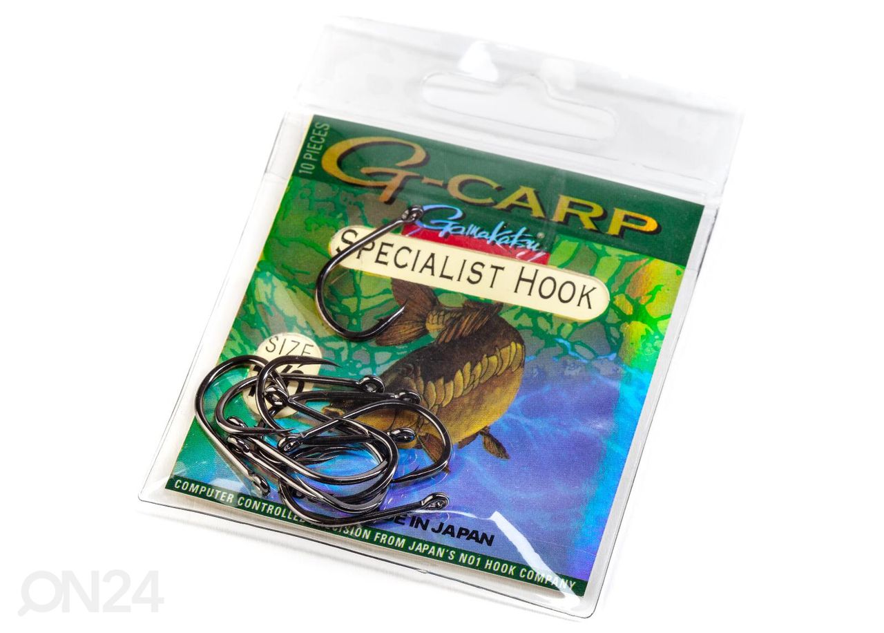Kalastuskoukku Gamakatsu G-Carp Specialist s1/0 10 kpl kuvasuurennos