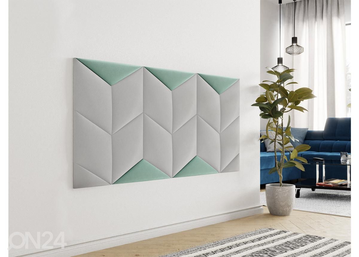 Kangasverhoiltu seinäpaneeli Kulma II 17x33 cm kuvasuurennos