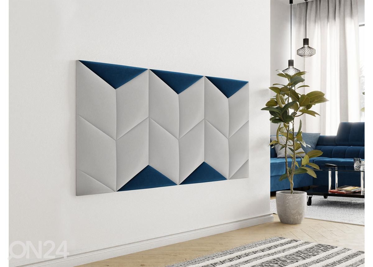 Kangasverhoiltu seinäpaneeli Kulma II 17x33 cm kuvasuurennos