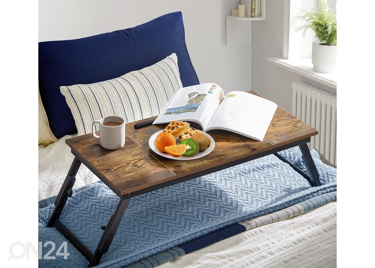 Kannettavan tietokoneen teline, ruskea/musta kuvasuurennos