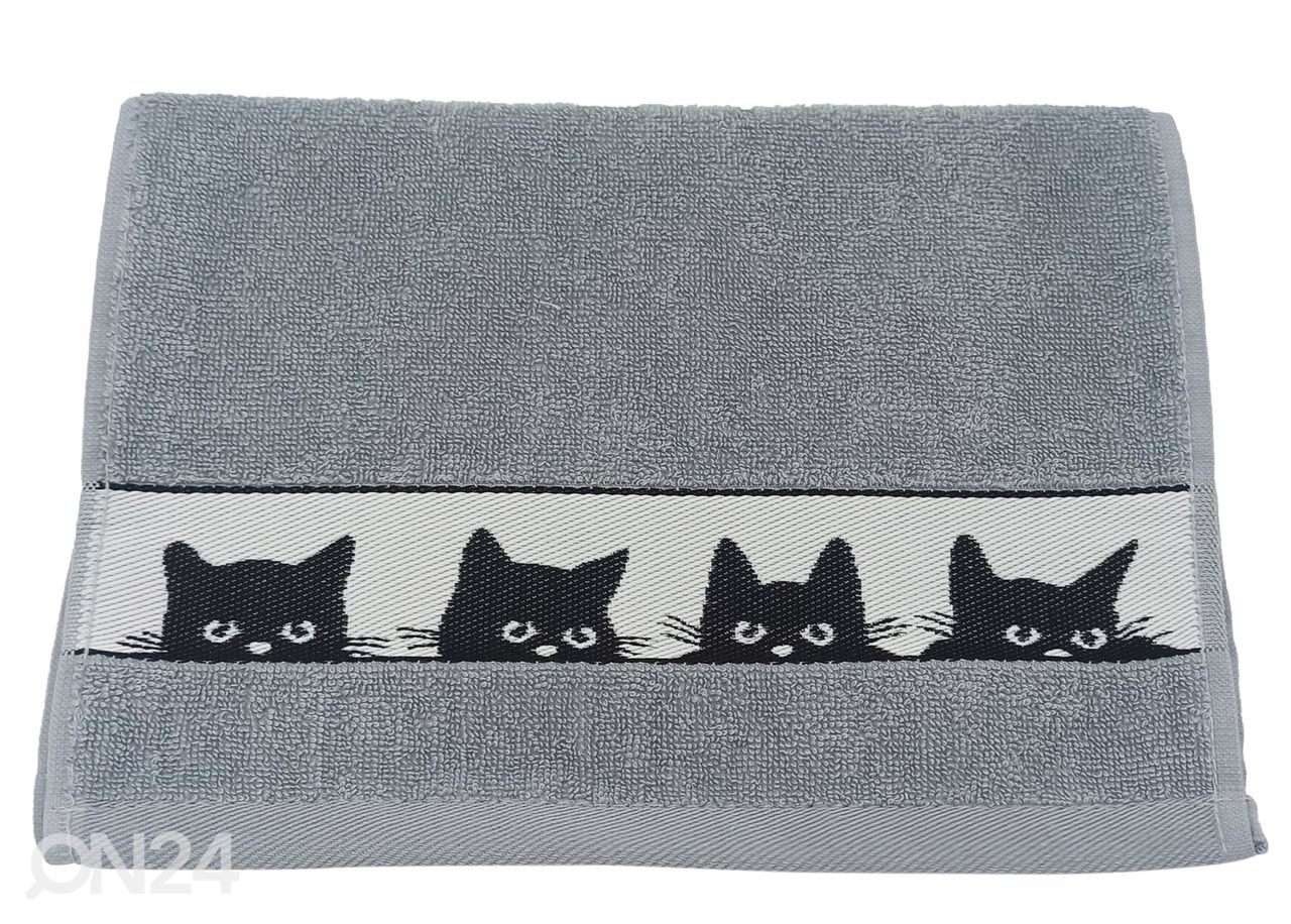 Käsipyyhkeet Cat harmaa 2 kpl, 30x60 cm kuvasuurennos