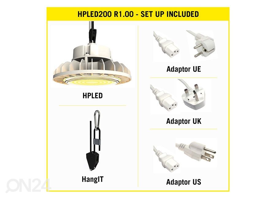 Kasvilamppu HPLED (Samsung) 200 W täysi spektri IP65 kuvasuurennos