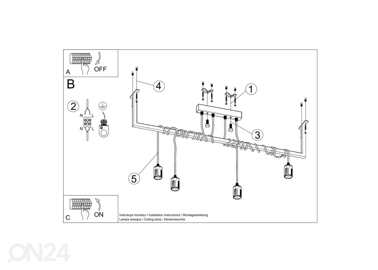 Kattokruunu Salamanca 4, musta kuvasuurennos