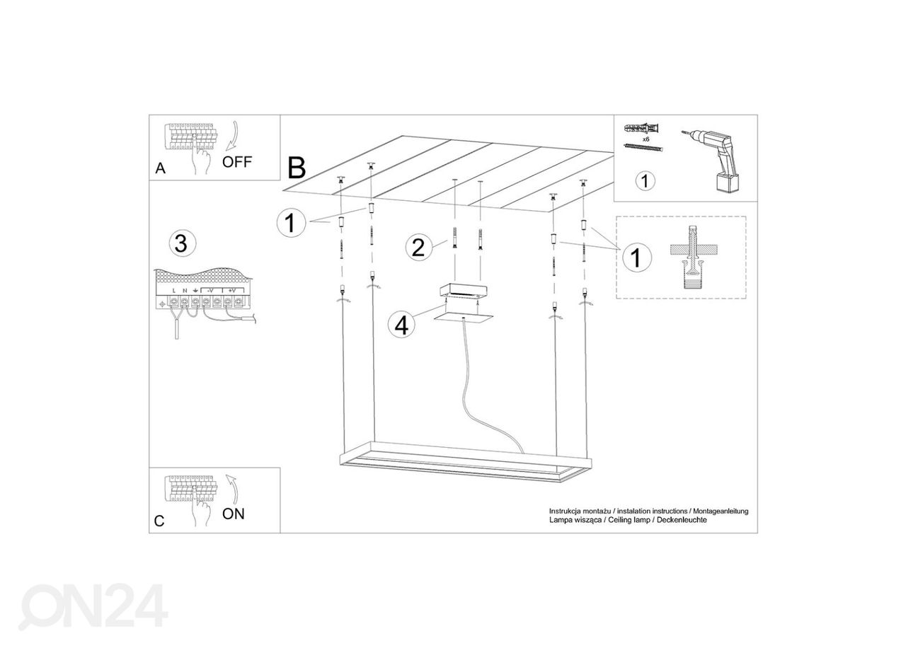 Kattokruunu Tuula L 4000K kuvasuurennos
