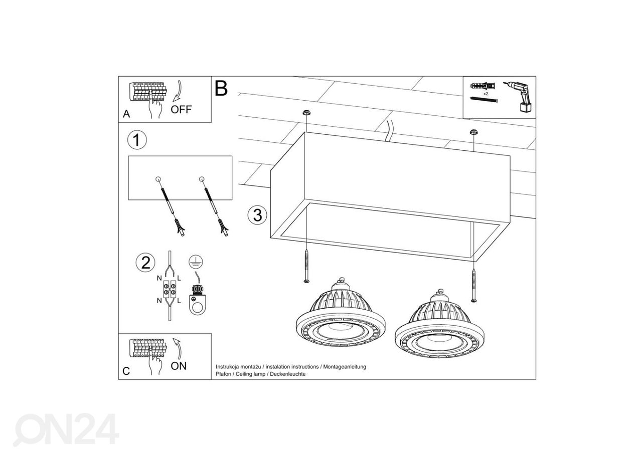 Kattovalaisin Quatro 2, betoni kuvasuurennos