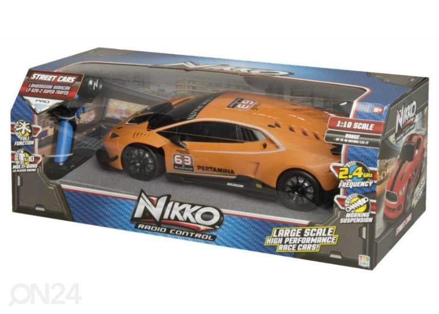 Kauko-ohjattava auto NIKKO Lamborghini Huracan 1:10 kuvasuurennos