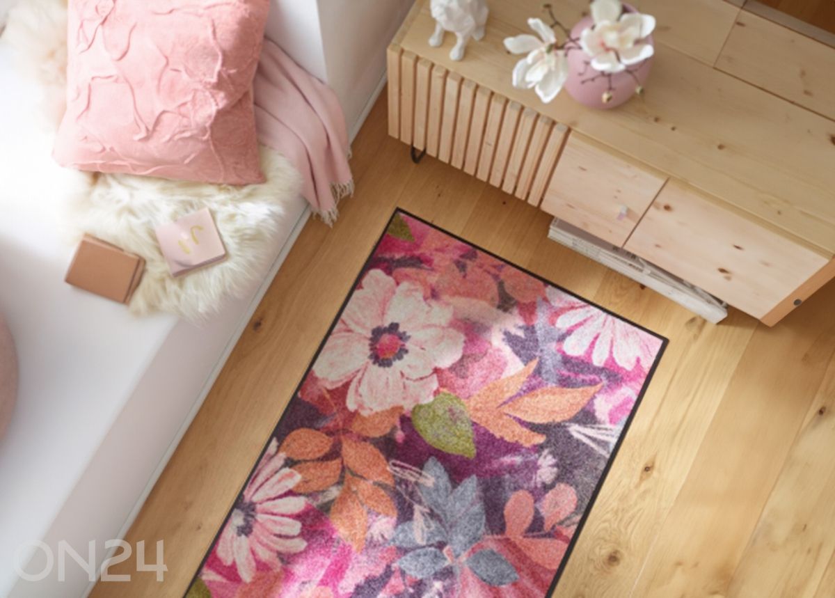 Käytävämatto Kukat 75x190 cm kuvasuurennos