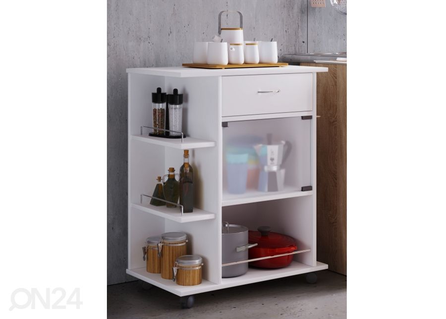 Keittiöhylly pyörillä Pocis 65 cm kuvasuurennos