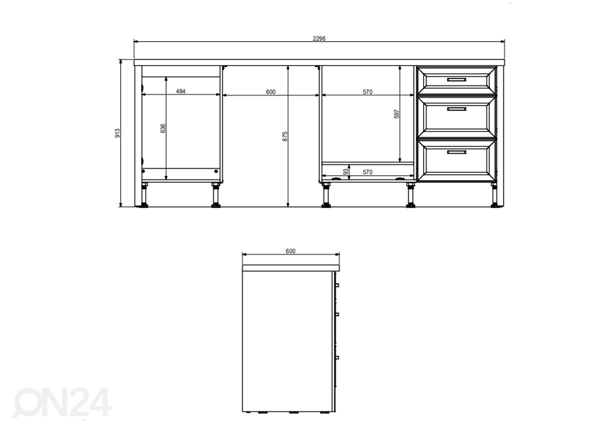 Keittiökalusteet 230 cm kuvasuurennos