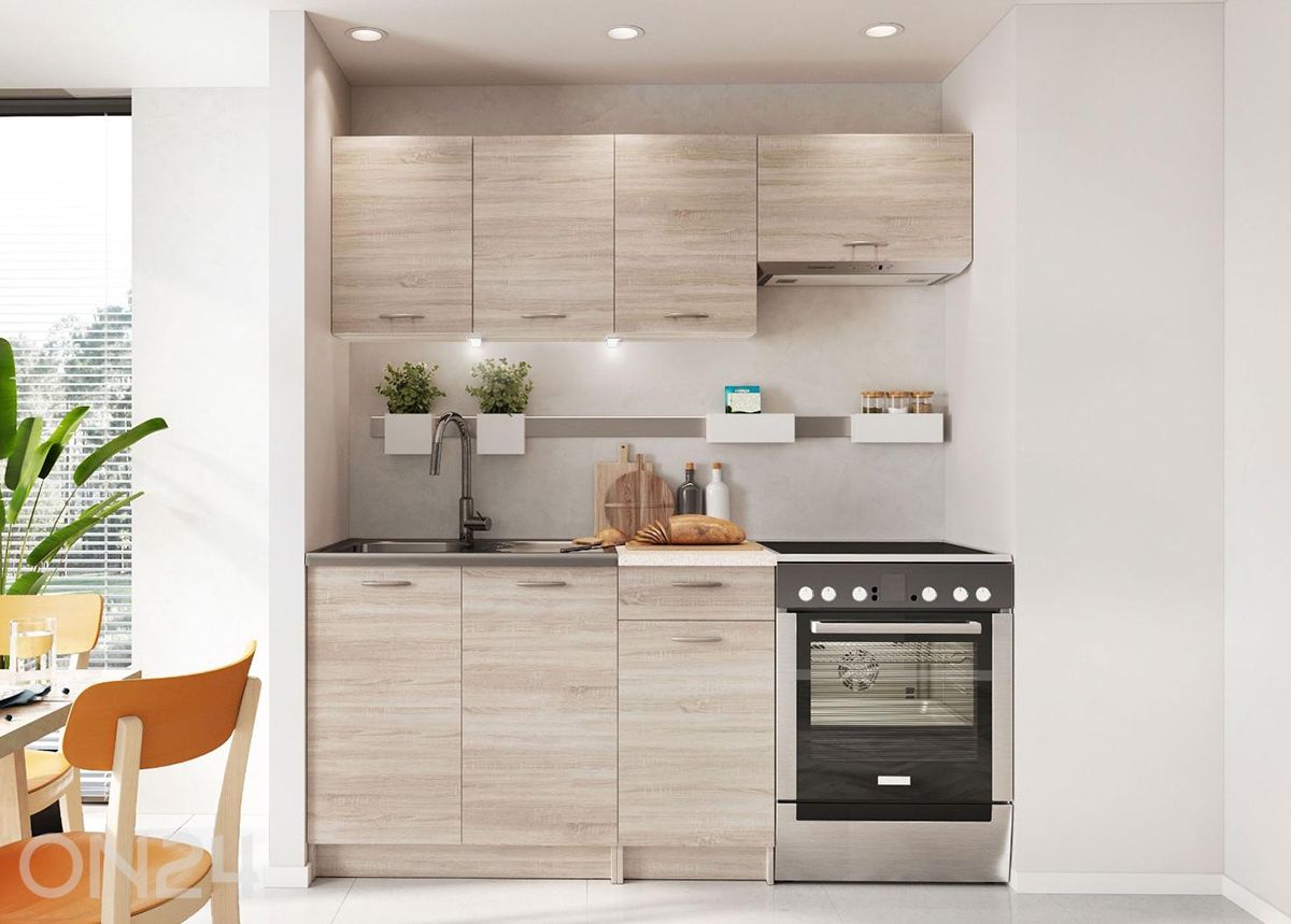 Keittiökalusteet Melani 180 cm + LED kuvasuurennos