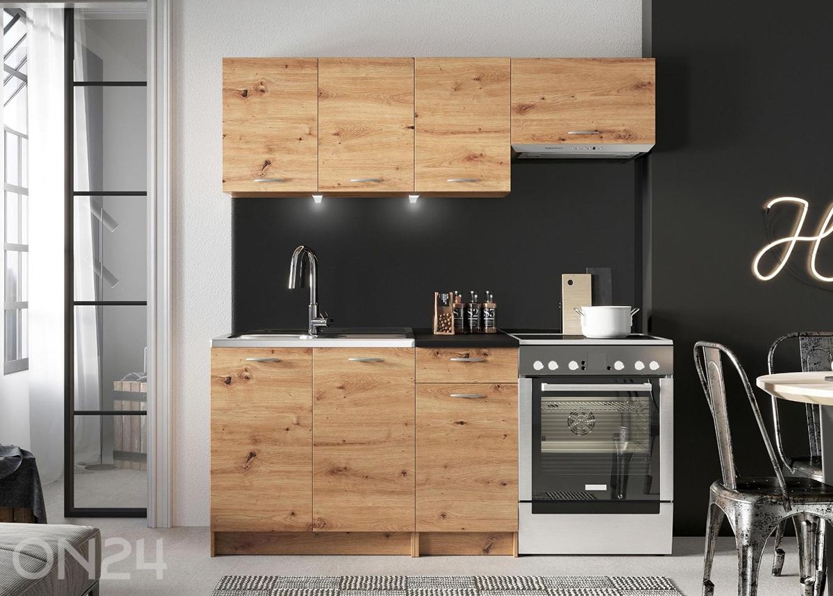 Keittiökalusteet Melani 180 cm + LED kuvasuurennos