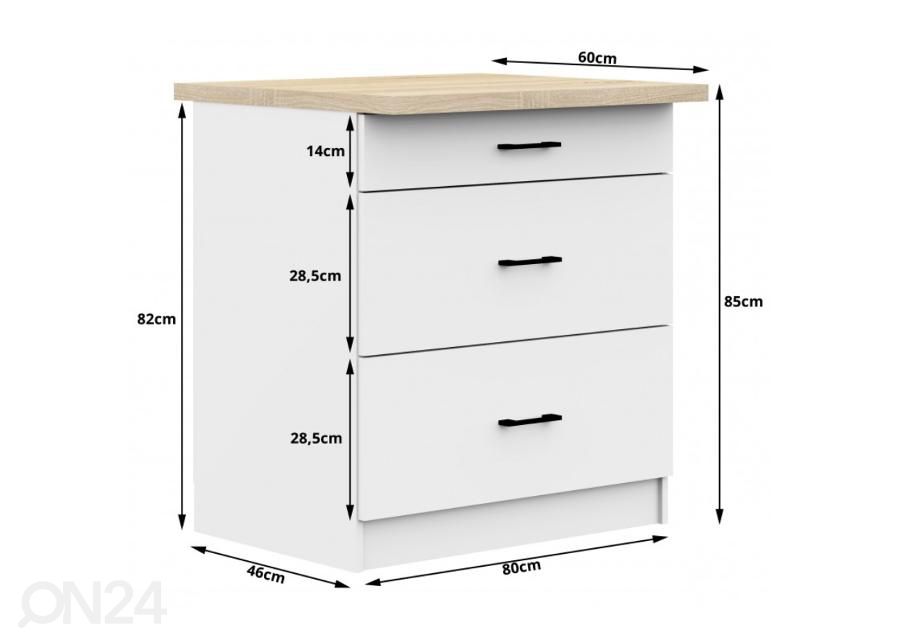 Keittiön alakaappi 80 cm kuvasuurennos